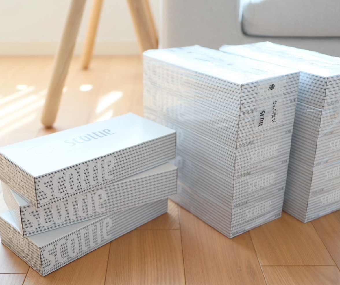 日本製紙クレシア スコッティ ティシュー 200組／箱 （白） 1セット