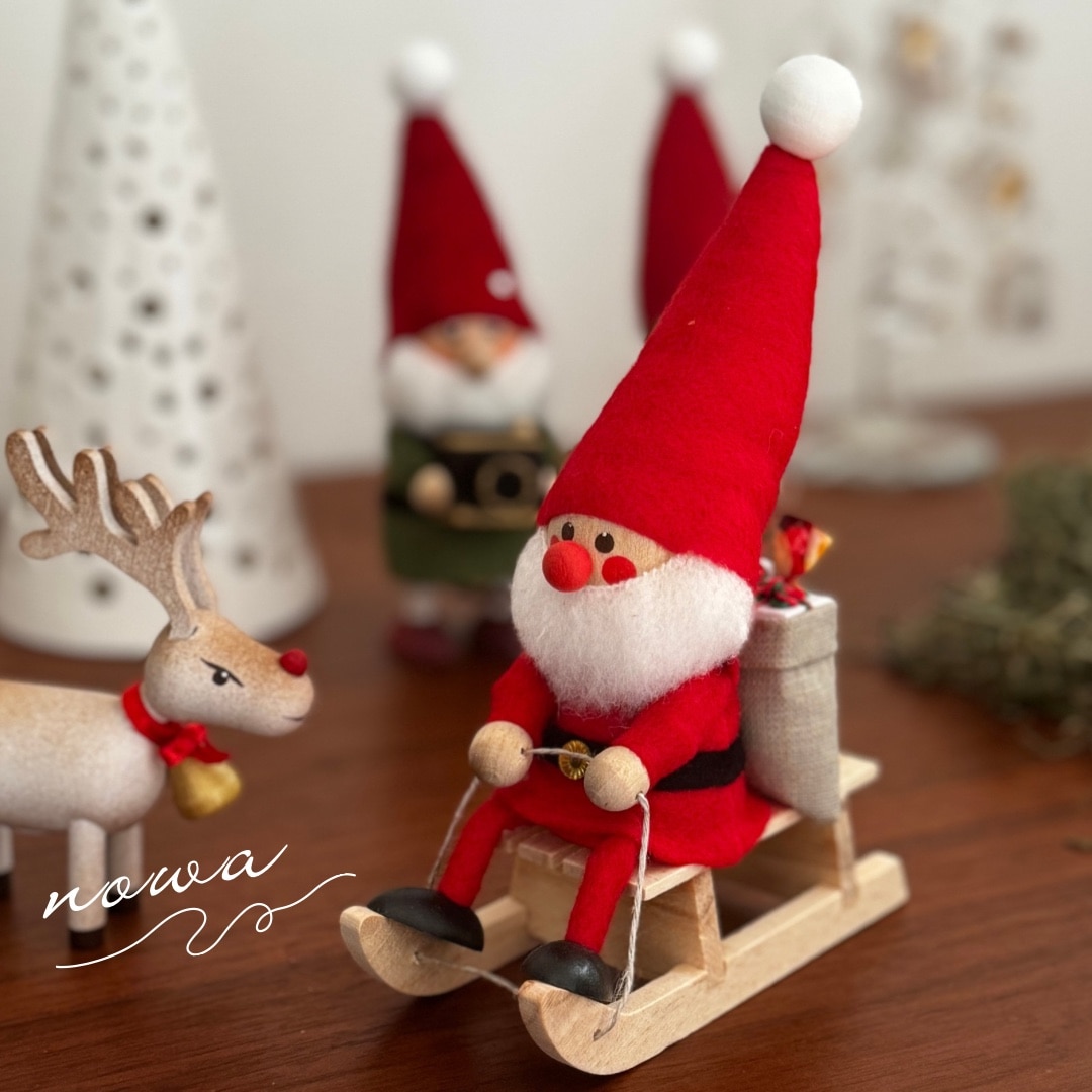 NORDIKA nisse ノルディカ ニッセ 人形 そりに乗ったサンタ サンタ