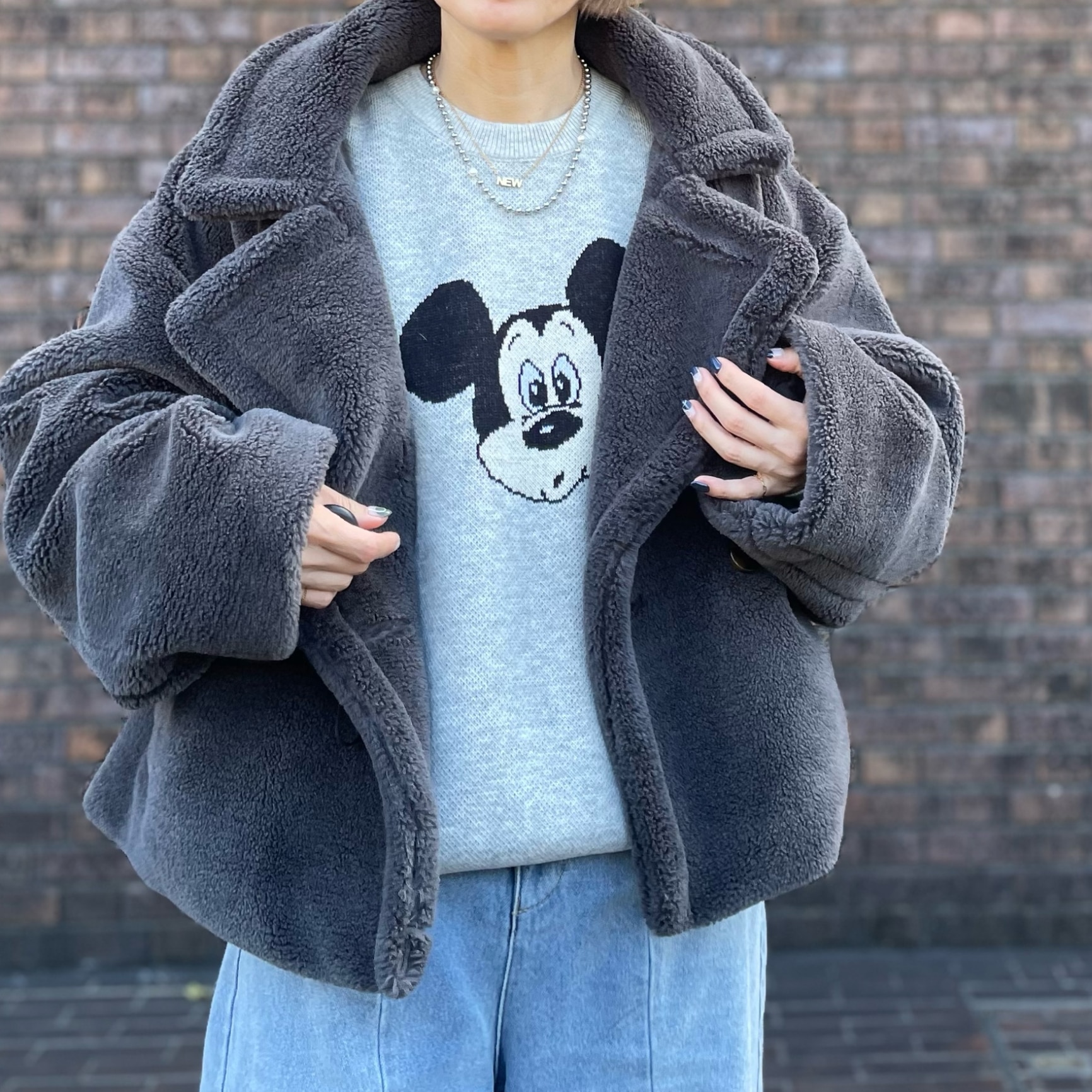 SALE】テディベアショートコート アウター Pコート ピーコート