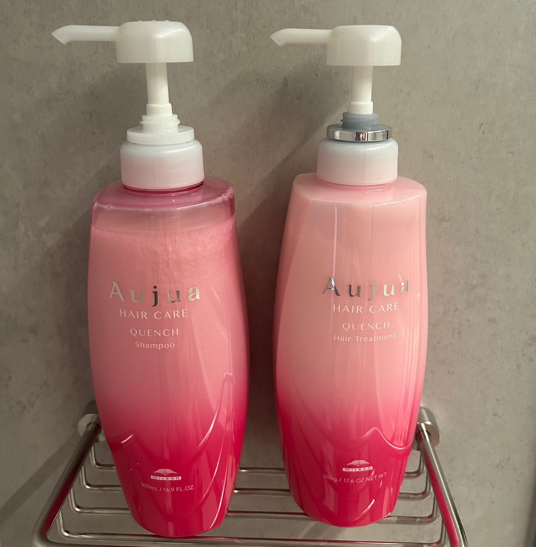 ミルボン オージュア クエンチ シャンプー 500ml ヘアトリートメント 500g セット【Aujua】 QU