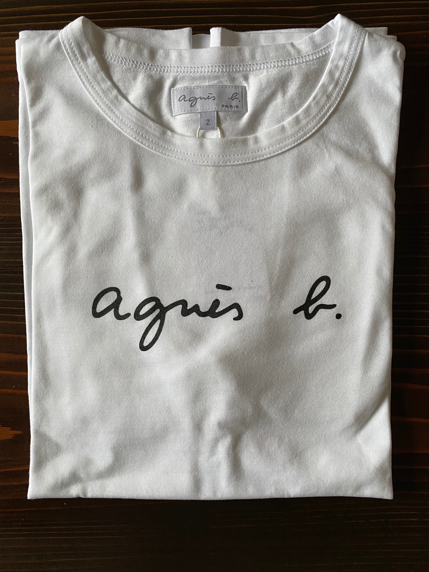 【数量限定格安】新品♡アニエス・ベー ロゴ tシャツ ホワイト 白 S Tシャツ(半袖/袖なし)