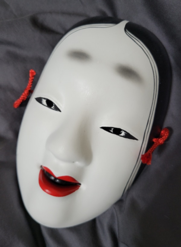 陶器製 能面 吉祥面 【増女・ぞうおんな】 Noh mask 室内装飾