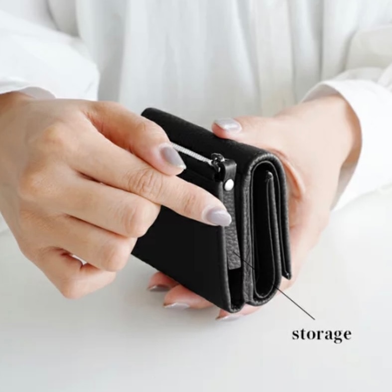 本革 ミニウォレット ミニ財布 三つ折り財布 レザー 牛革 レディース ...
