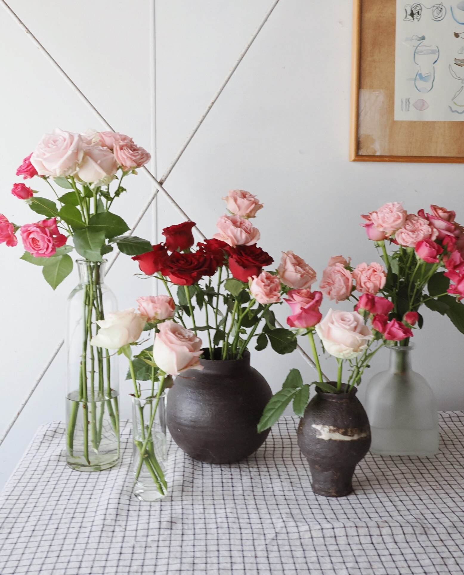 バラの花 詰め合わせ アンティークピンク 薔薇 誕生日 写真撮影 動画