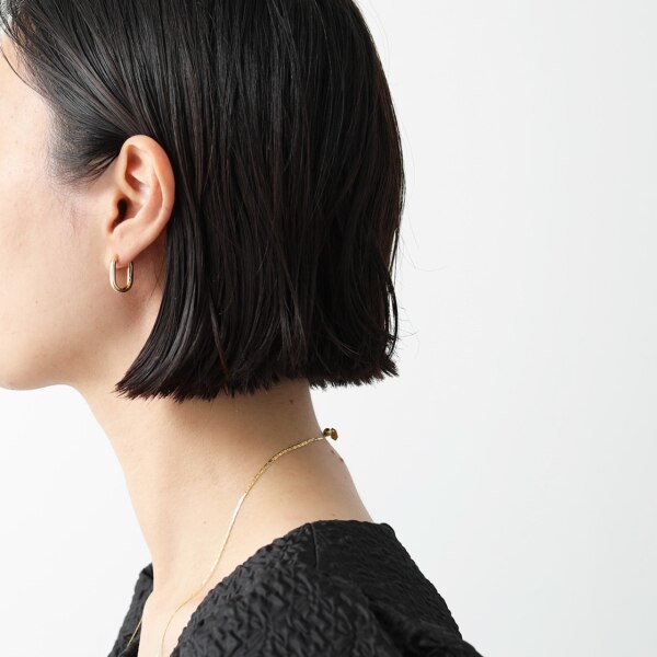 MARIA BLACK マリアブラック フープピアス Slick Huggie Pierced Earring 100852YG レディース 片耳販売 silver925 GoldHP