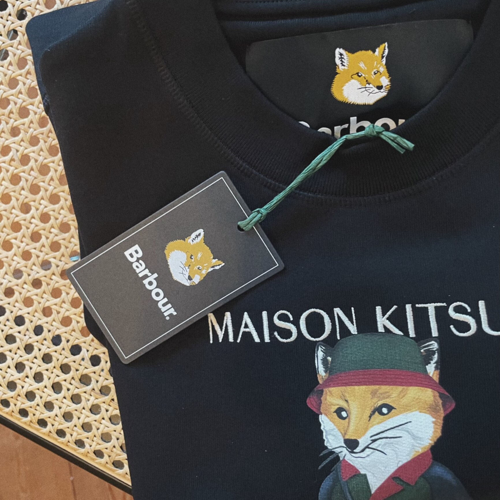 MAISON KITSUNE×Barbour メゾンキツネ バブアー スウェットシャツ