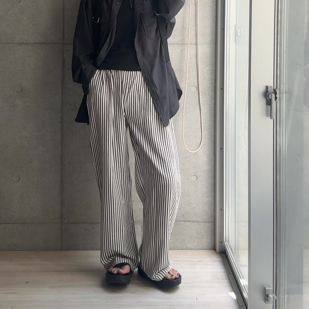 限定セール2980→2580円★最短翌日お届け★ワイドパンツ 夏 ストライプパンツ レディース パンツ 綿麻風パンツ ワイド 綿混 ロング丈 ズボン ワイドルーズ 大きいサイズ ゆったり カジュアル きれいめ 薄手 着痩せ 可愛い 涼しい 森ガール お洒落 はぐラブ huglove