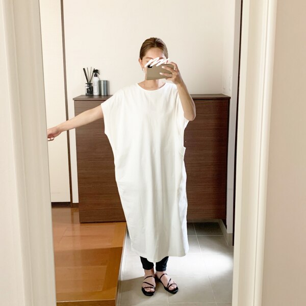 洗練されたシルエット カットソーコクーンワンピ ワンピース ワンピ コクーンワンピ 綿100 レディース ロング丈 ゆったり メール便不可 あす楽