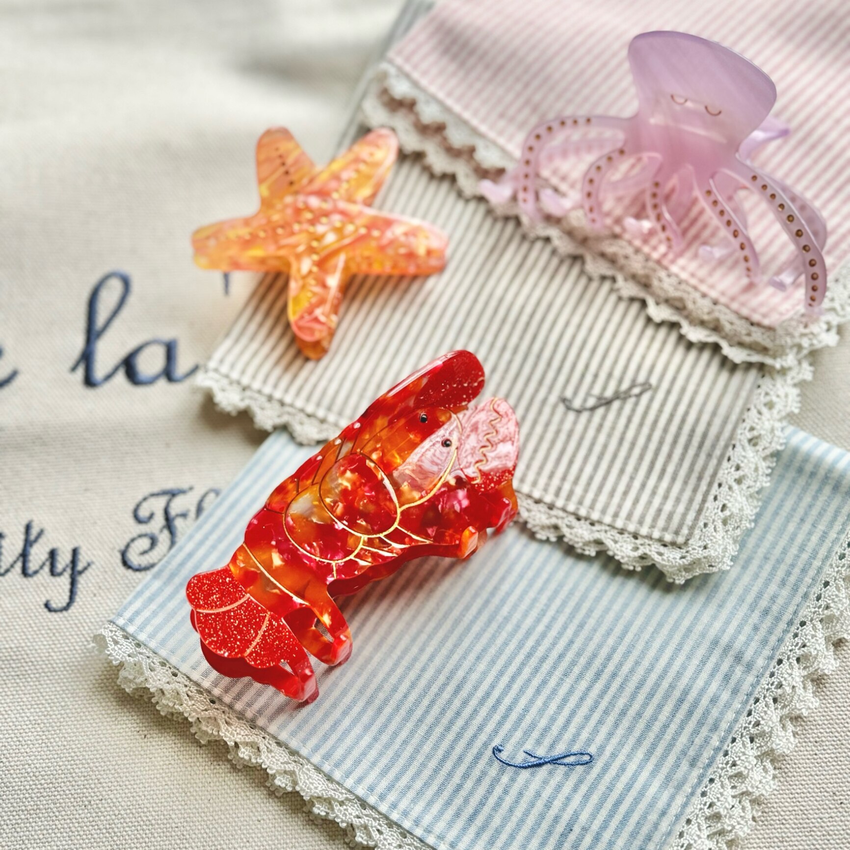 SALE／10％OFF】ヘアクリップ 動物 大きめ 魚 海 貝 バンスクリップ
