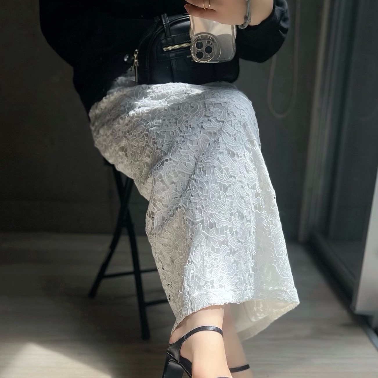 レースストレートスカート