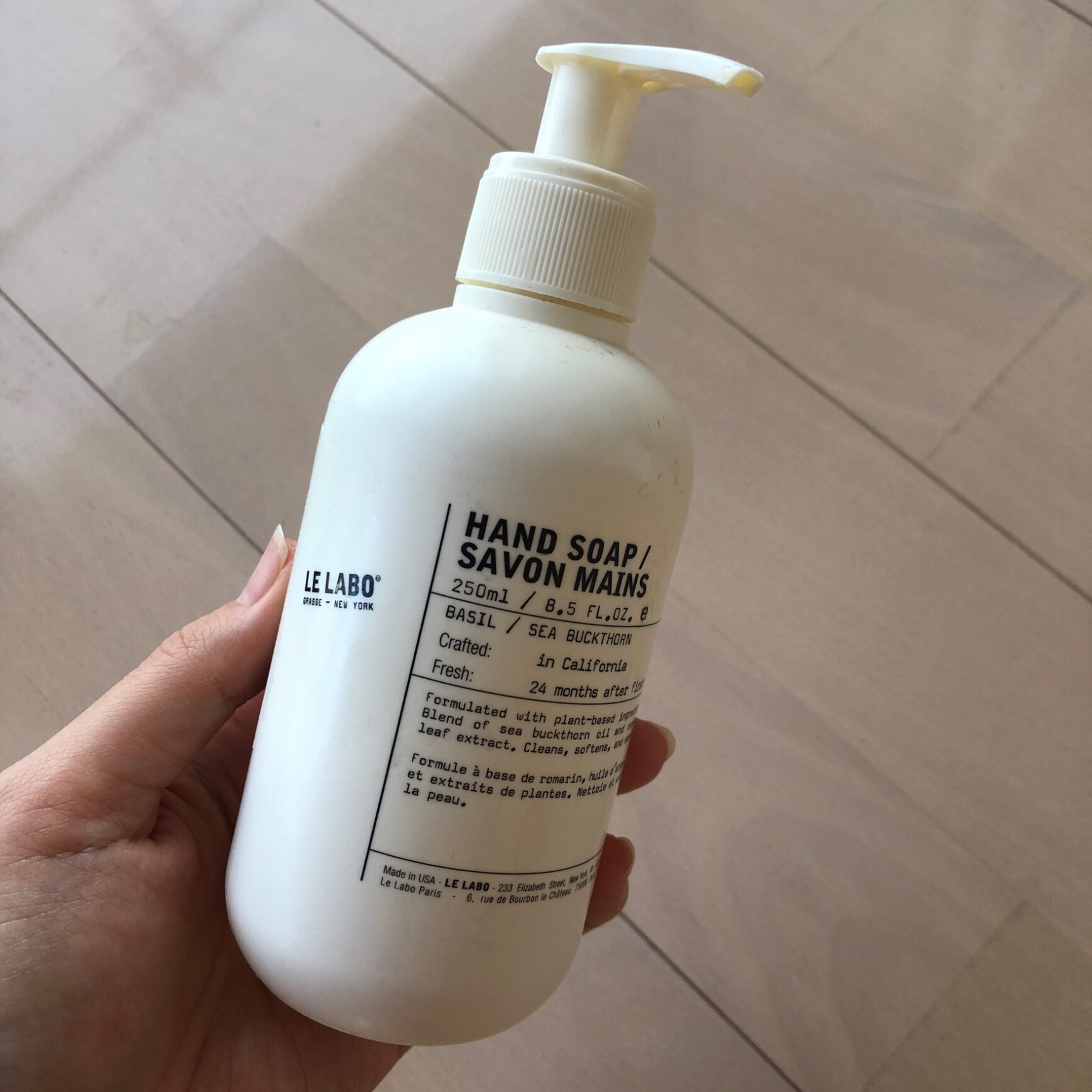 【LE LABO ル ラボ】HAND SOAP basil 250ml