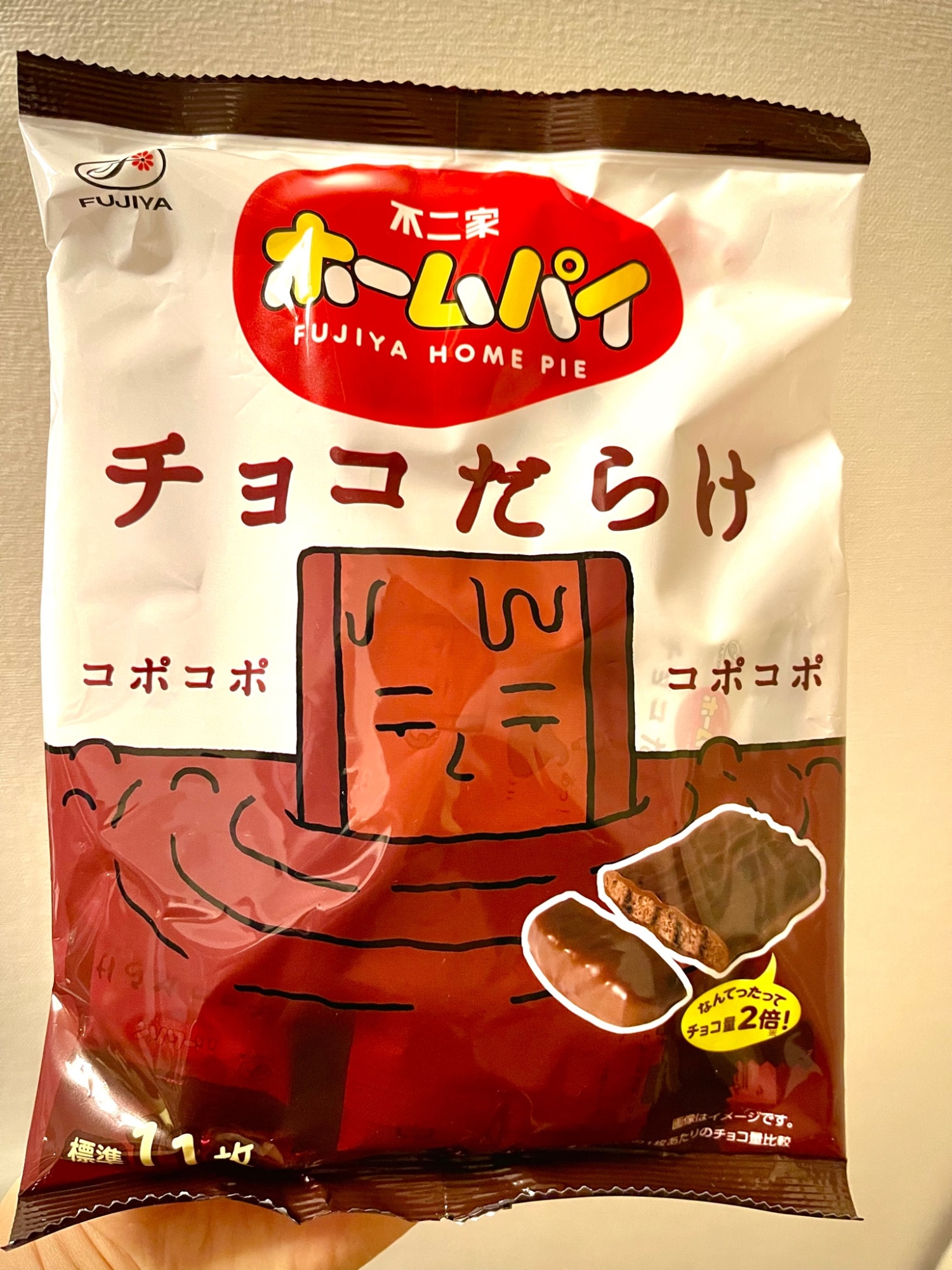 不二家 ホームパイチョコだらけミドルパック 121g×18袋