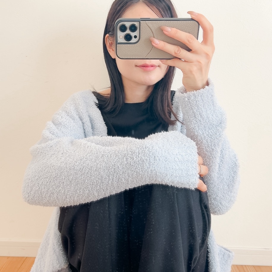 福袋対象D】 【昨冬は品切れ続出！】もこもこカーディガン 前