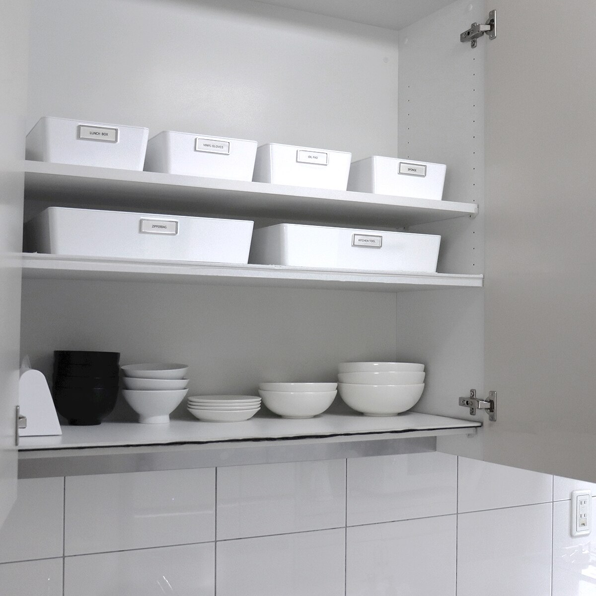 IKEA KUGGIS クッギス 収納ボックス, ふた付き, ホワイト18x26x8