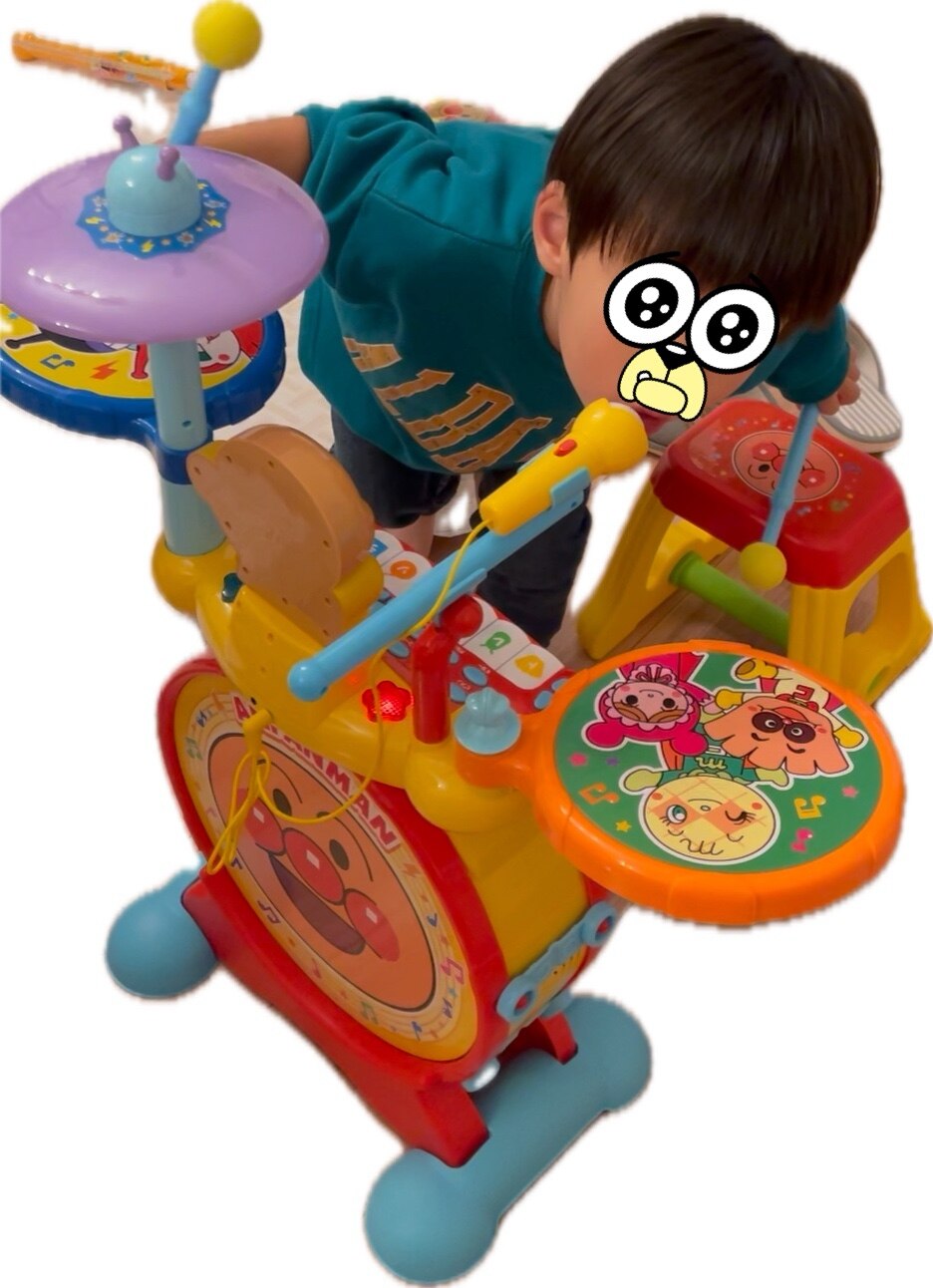 アンパンマン ノリノリライブ♪BIG電子ドラム＆キーボードおもちゃ