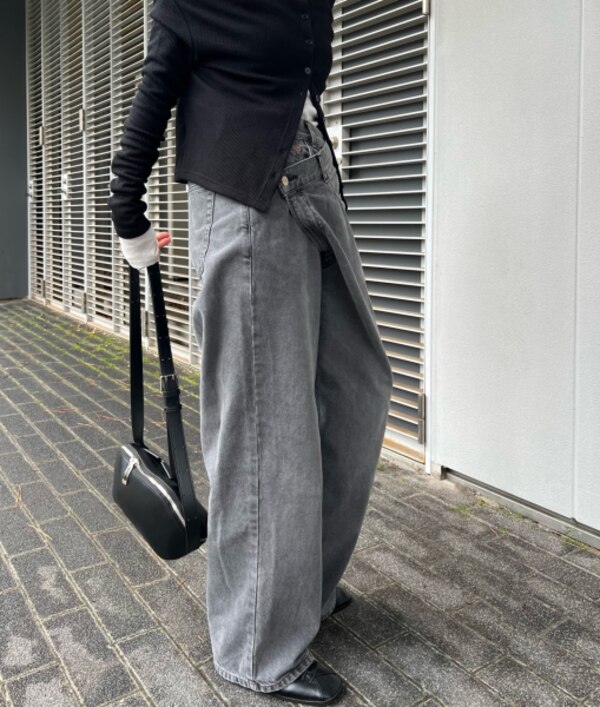 BEAUTY&YOUTH UNITED ARROWS ダメージ ラップワイド デニムパンツ 