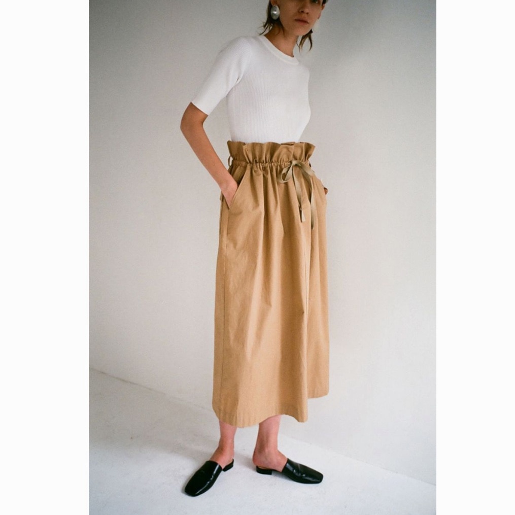 60%OFF】Military Shirring Long Skirt(16109-6111) Clane(クラネ)