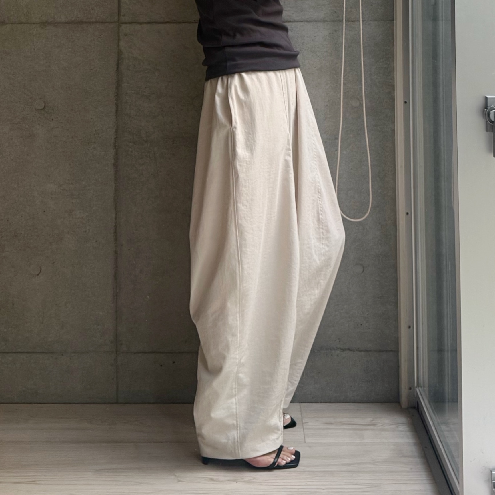 【23日限定!最大20%OFFクーポン】速乾 UVカット イージー コクーンパンツ レディース ボトム パンツ カーブパンツ チノパンツ バレルレッグ リサイクルポリエステル サスティナブル エコ 春 夏 秋 冬 低身長 高身長 プチ トール 洗濯可 for/c フォーシー 楽天room