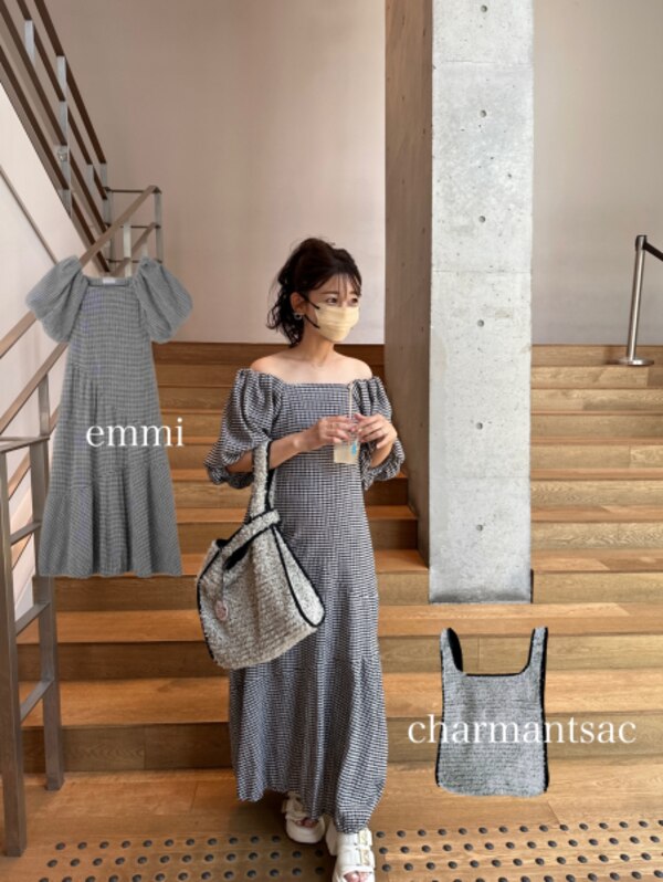 SALE／50%OFF】【emmi atelier】ワッシャーコットンワンピース emmi  