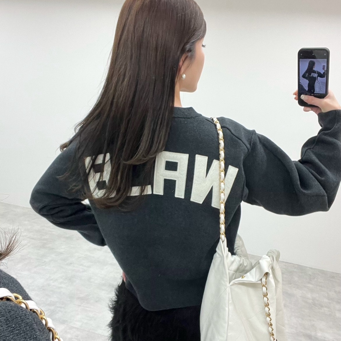 新品★ADAM ET ROPE' FEMME フェルト刺しゅうニットプルオーバー サステナブル・洗える】フェルト刺しゅうニットプルオーバー ADAM ET