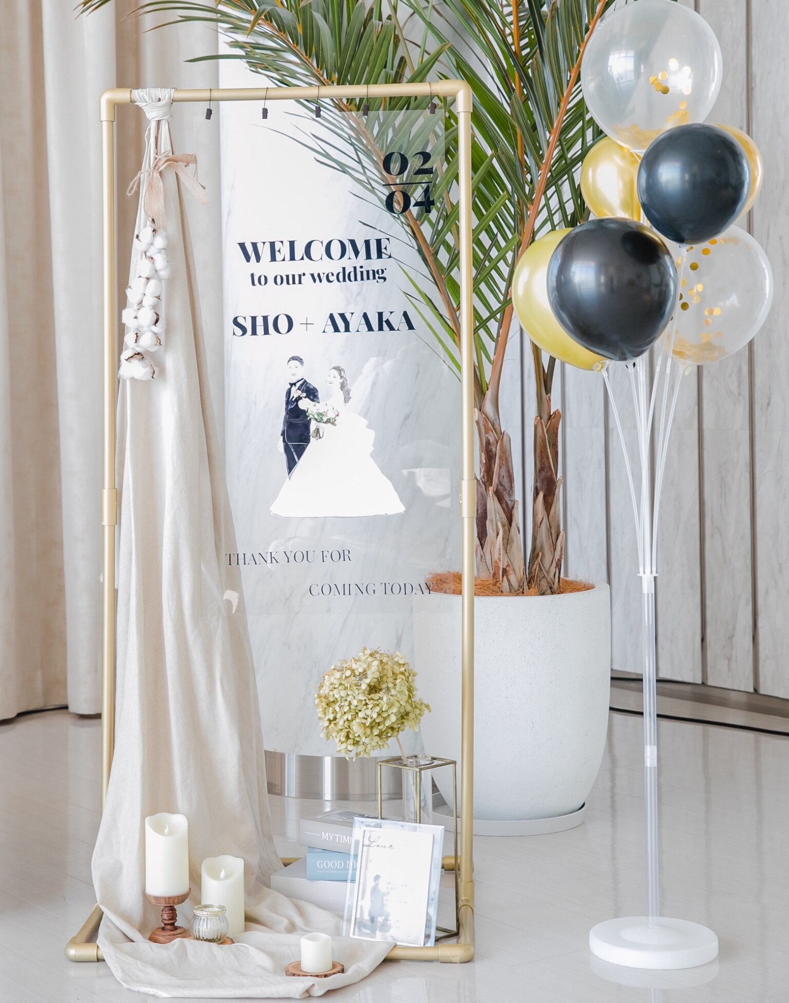 ウェルカムスペース　スタンド 手軽におしゃれ映え！「コッパースタンド」で作るウエルカム