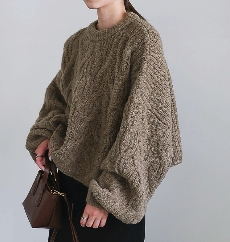 【SALE】リボンドルマンニット