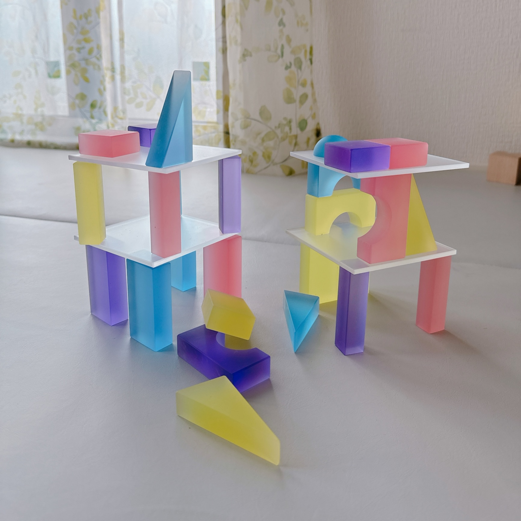 Lumi ブロック パステルカラー アクリル積み木 半透明 デュシマ