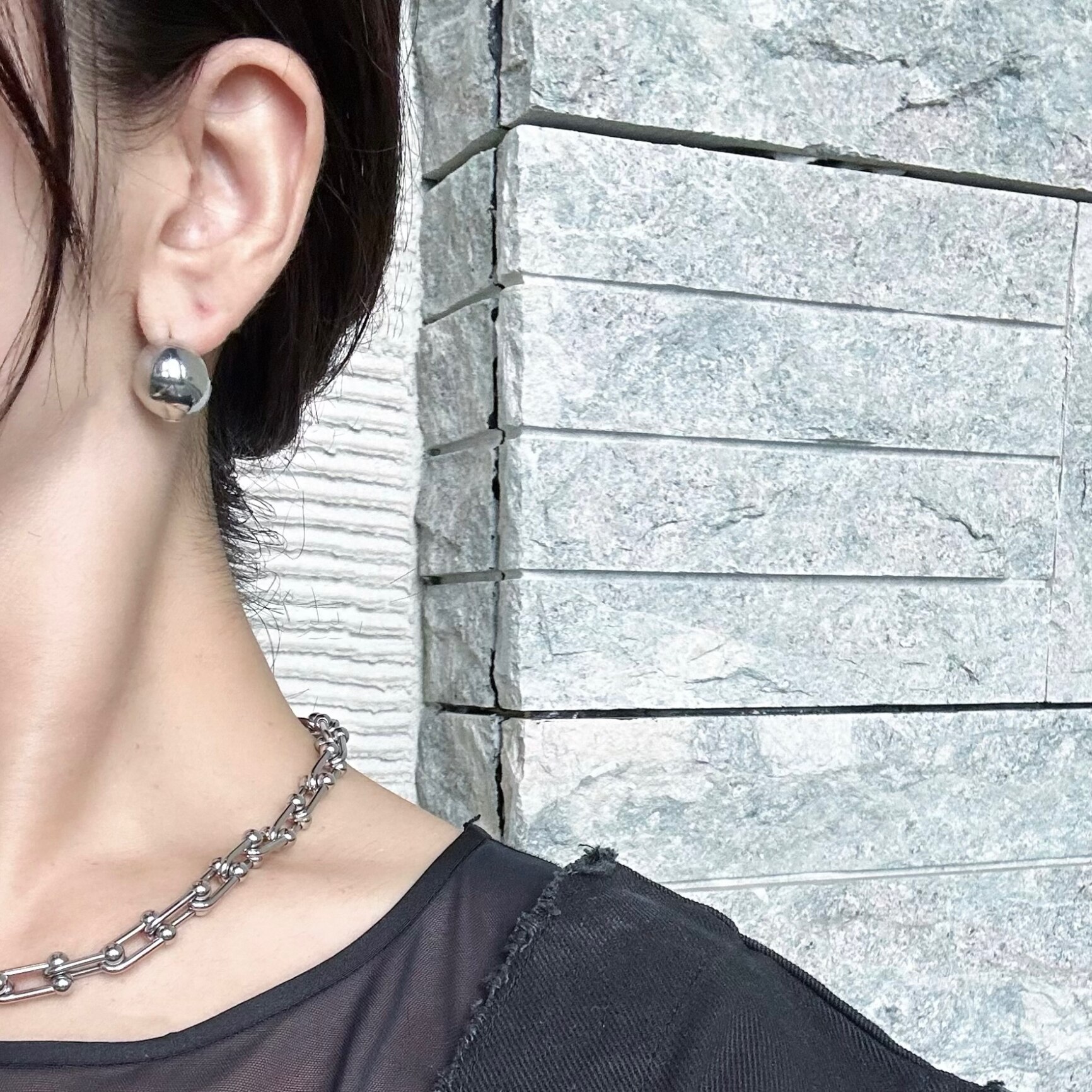 チェーン ピアス チェーンピアス ピアス 金属アレルギー対応 シルバー