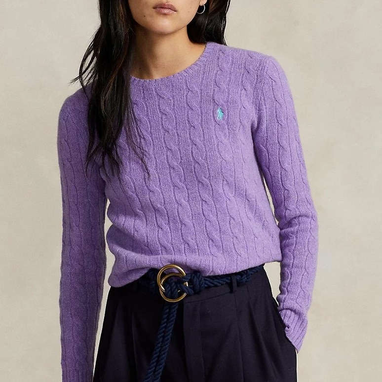 SALE／30%OFF】POLO RALPH LAUREN ケーブル ウールカシミヤ クルー