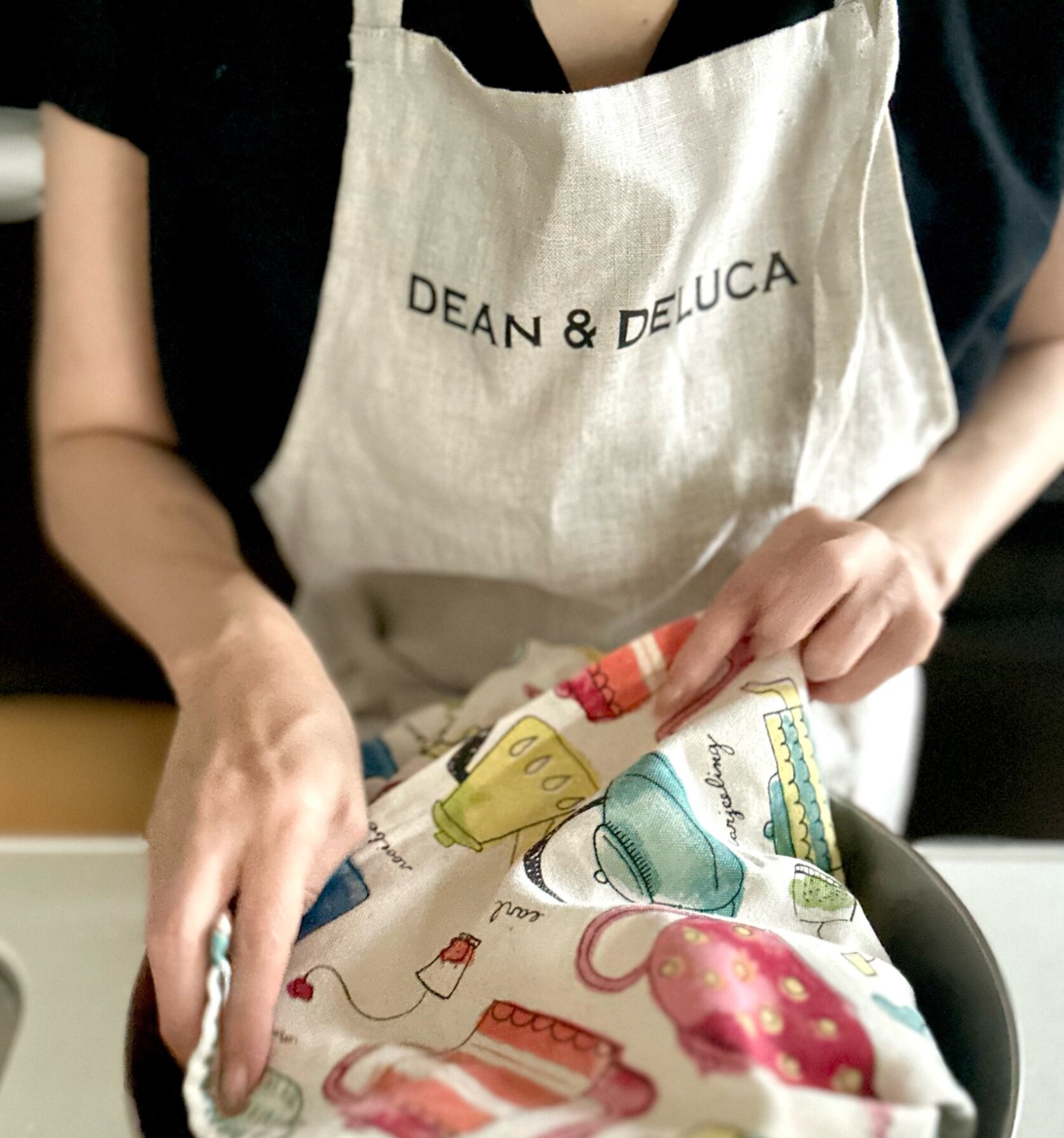 ディーンアンドデルーカ リネンフルエプロンナチュラル DEAN&DELUCA