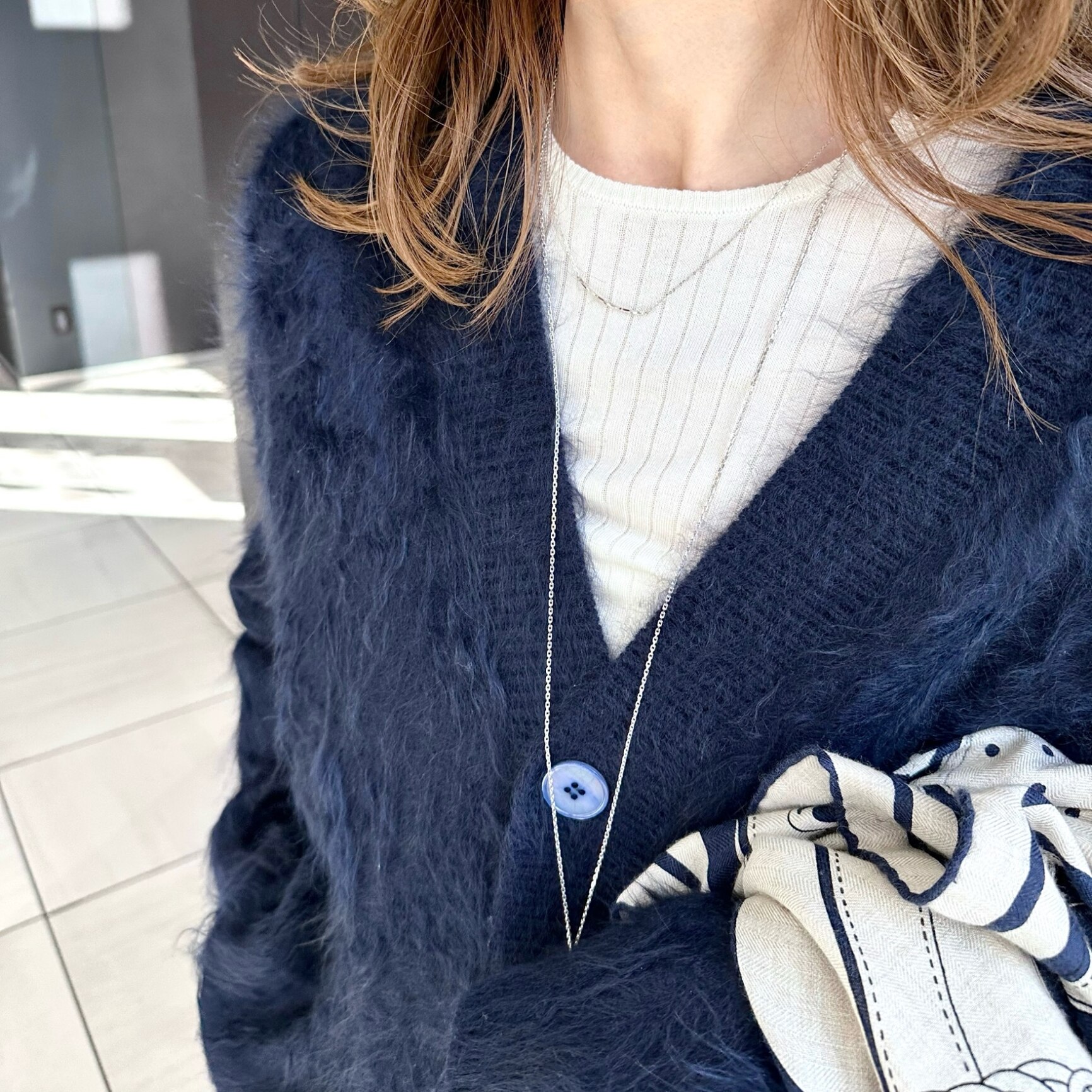 FANCIME プラチナ ネックレス レディース PT950 スマイル 笑顔 ライン