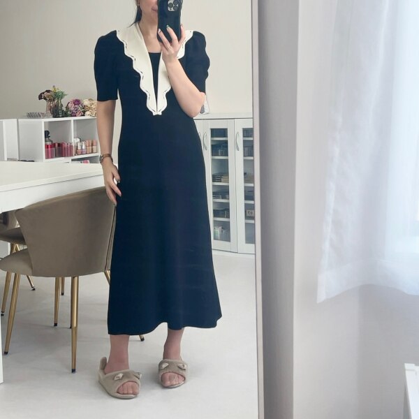 CELFORD セルフォード 通販 スカラップセーラーニットワンピース  