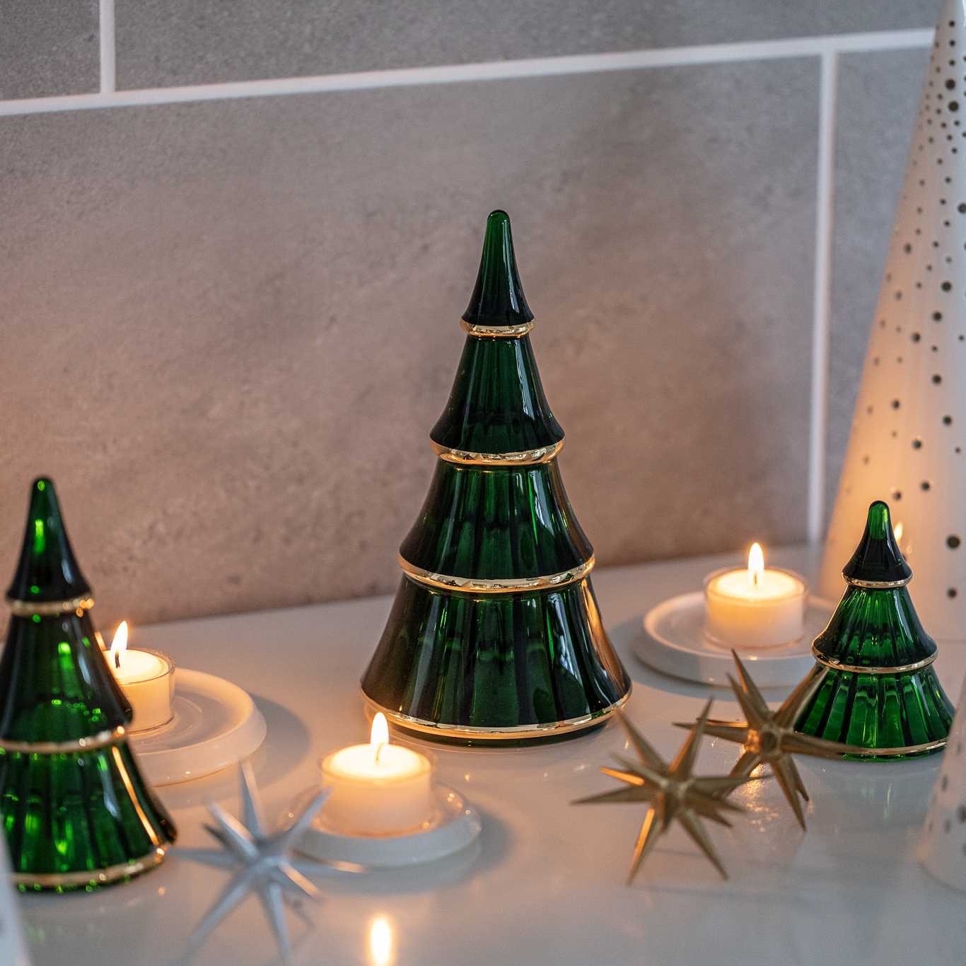 HOLMEGAARD ホルムガード ガラスのクリスマスツリー グリーン XLサイズ