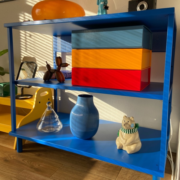 IKEA イケア オープンシェルフユニット ブルー 青 80x40x60cm 