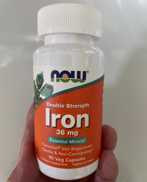 ナウフーズ 鉄 サプリメント 36mg 90粒 NOW Foods Iron ベジカプセル