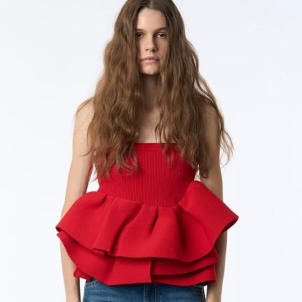 SALE／70%OFF】styling/ ラッフルニットベアトップ スタイリング 