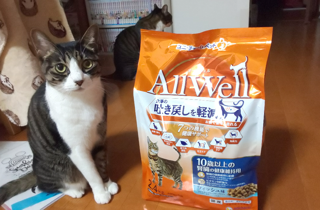 オールウェル(AllWell) キャットフード 腎臓 10歳以上の腎臓の健康維持用 吐き戻し軽減 2.4kg (480g×5袋) フィッシュ味 ...