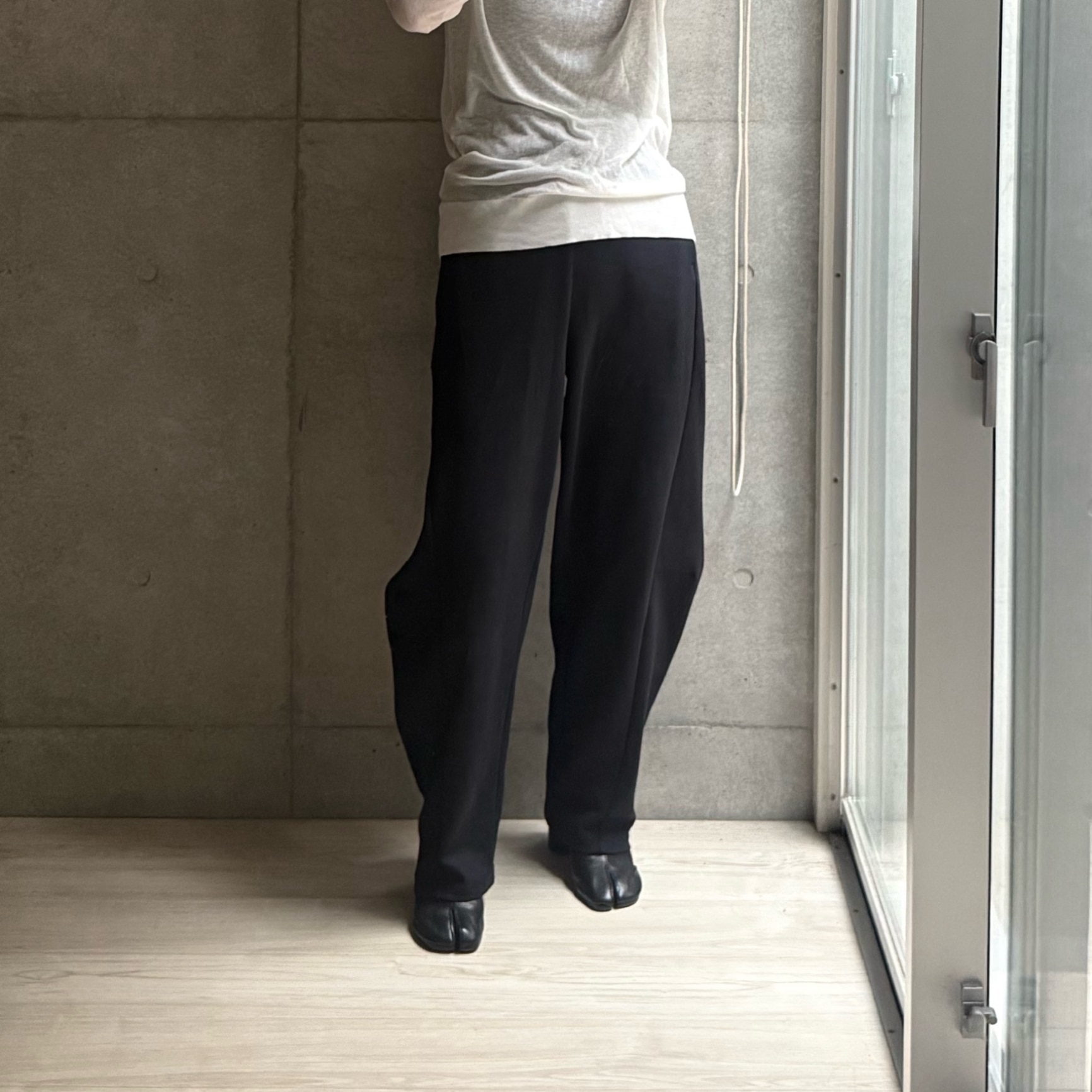 きれいめ ダ ンボール カーブパンツ ボトムス レディース バレルレッグ パンツ ウエストゴム 楽ちん ゆったり 綿混 低身長 高身長 USAコットン エコ ベーシック 25A/W 秋 冬 M L 洗濯可 for/c フォーシー