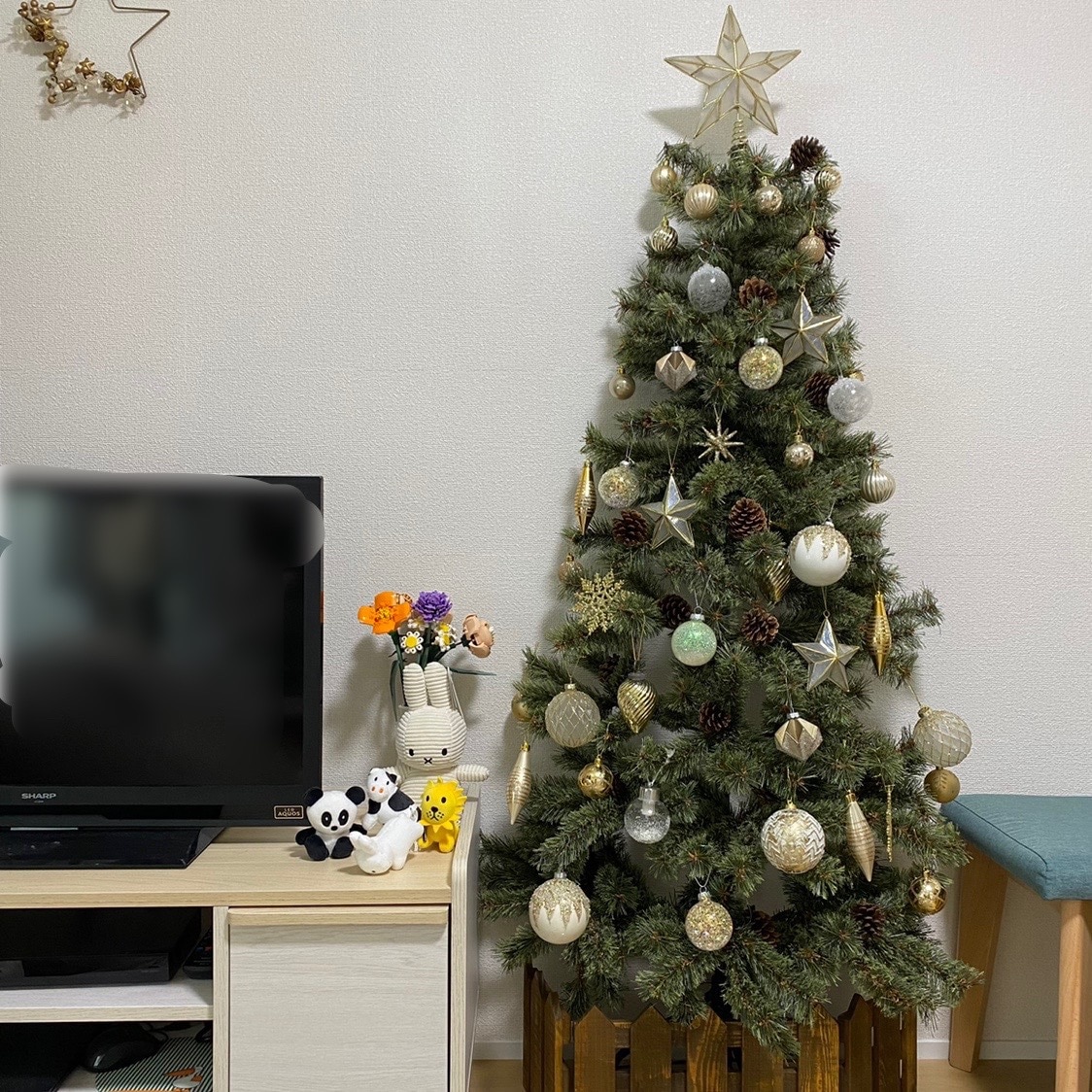 スタジオクリップ クリスマスツリー ハーフタイプ 150cm - クリスマス