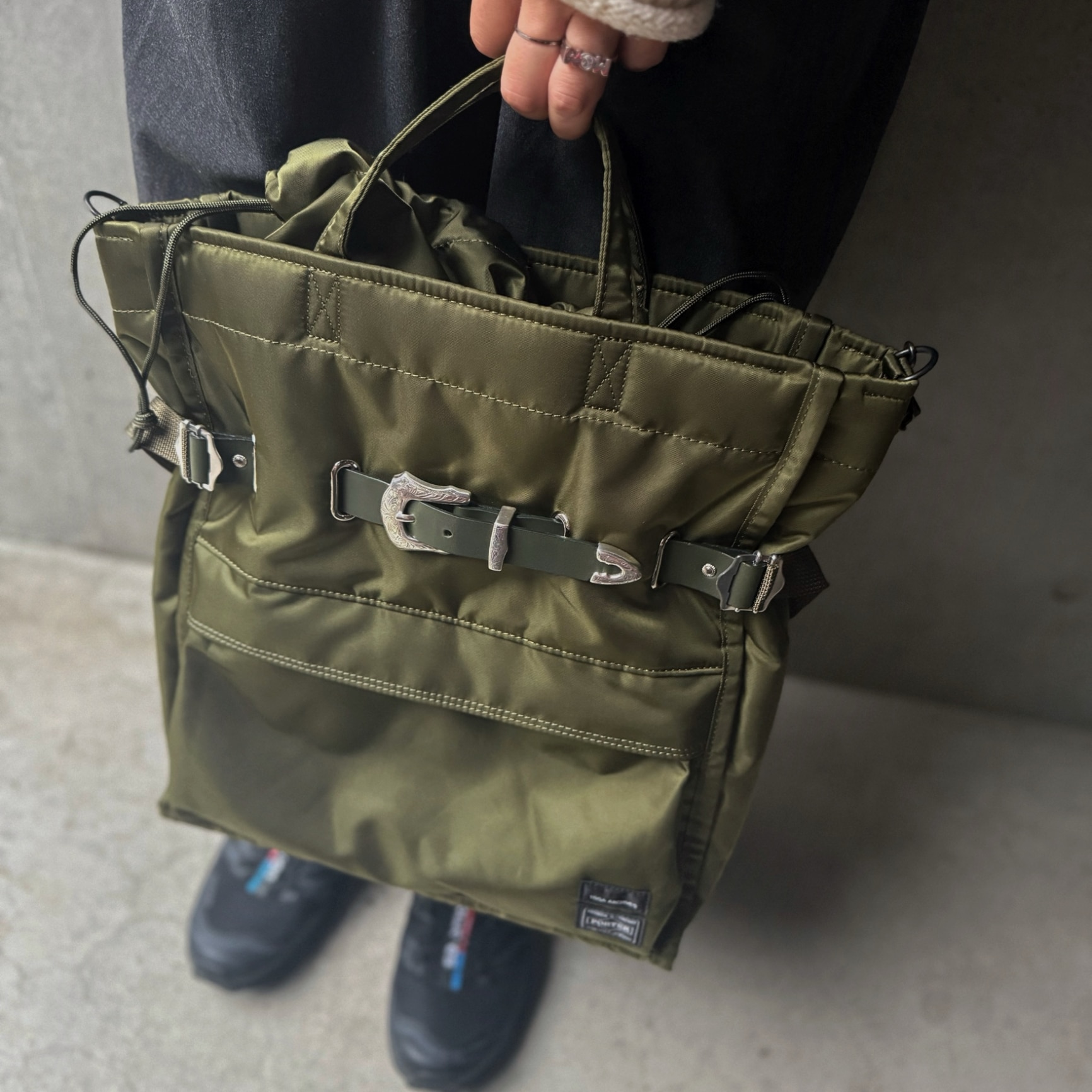 TOGA ARCHIVES Shoulder tote bag PORTER SP トーガ バッグ ショルダーバッグ ブラック カーキグリーン【送料無料】