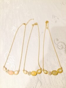 ネックレス レディース 300円 アクセサリーパステルカラー フラワー ゴールド ショート ネックレス Mignon De Bijoux ミニョンドゥ ビジュー Room 欲しい に出会える