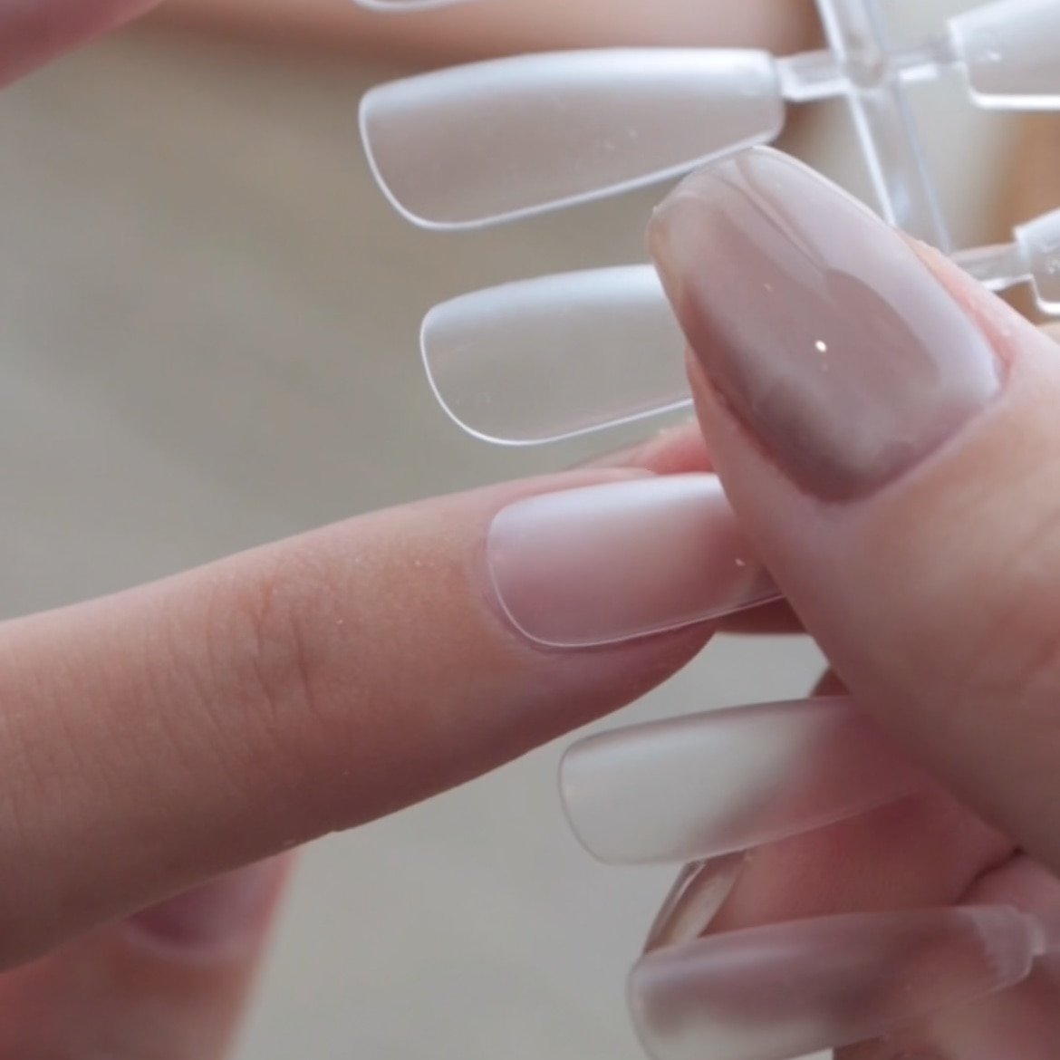 MGEL 長さ出し用クリアチップ バレリーナ マット加工済み ジェルネイル
