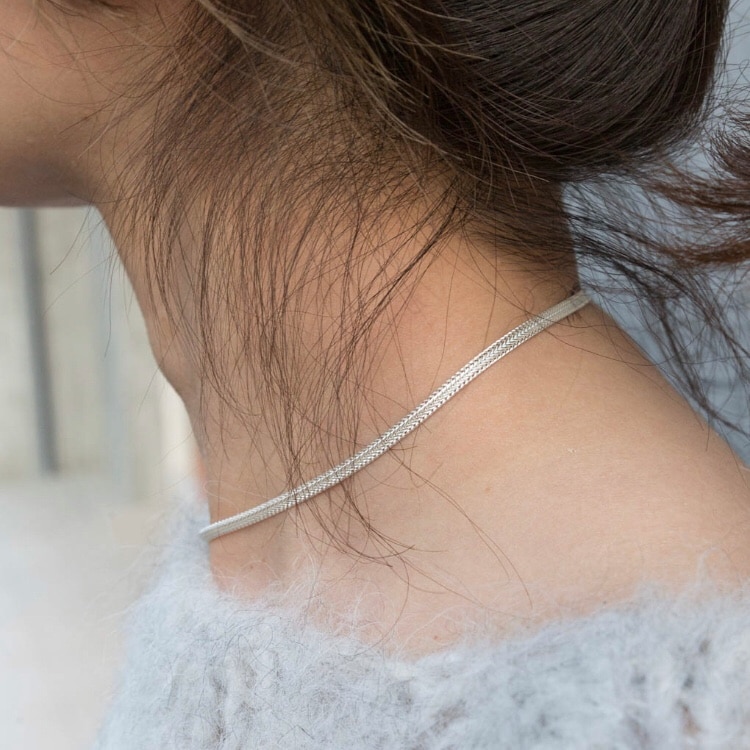 PRE SALE/返品・交換不可)KNOBBLY STUDIO ノブリースタジオSUEDE CHOKER スエード チョーカー （STERING  SILVER)