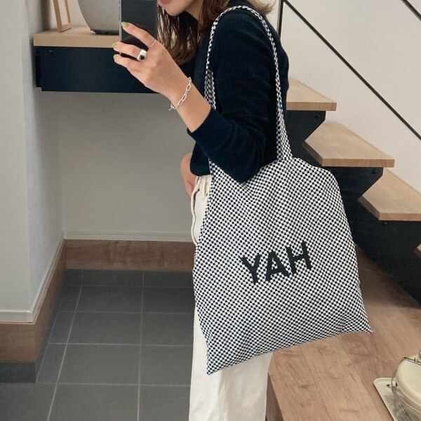 即納】ヘイ トートバッグ HAY メンズ レディース COTTON BAG CHECK 