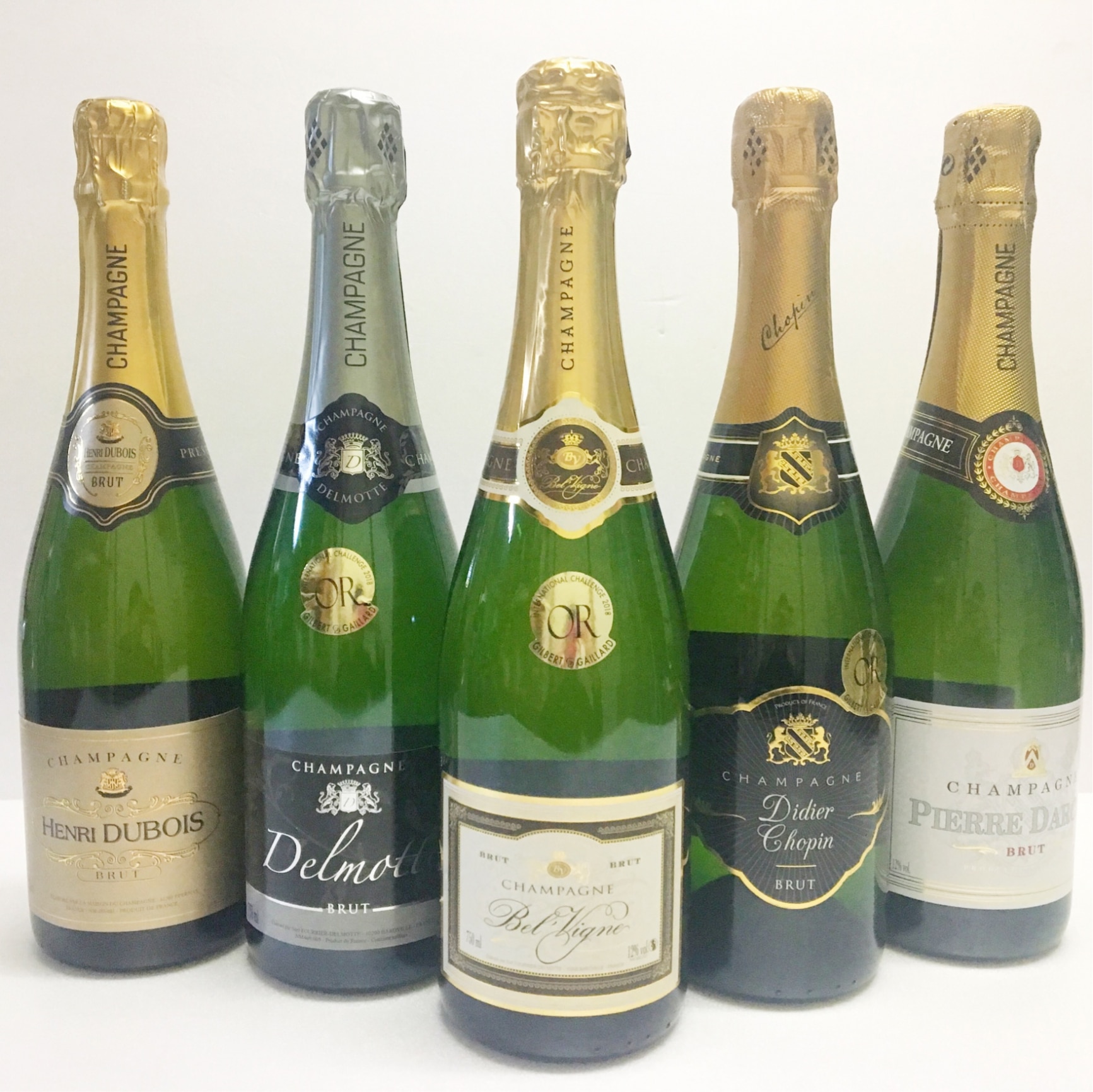 送料無料 】 金賞入り ！ 高級 辛口 シャンパーニュ 飲み比べ 豪華 5本