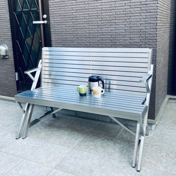 ダルトン DULTON】 STAINLESS TABLE & BENCH DOUBLE （ステンレス 