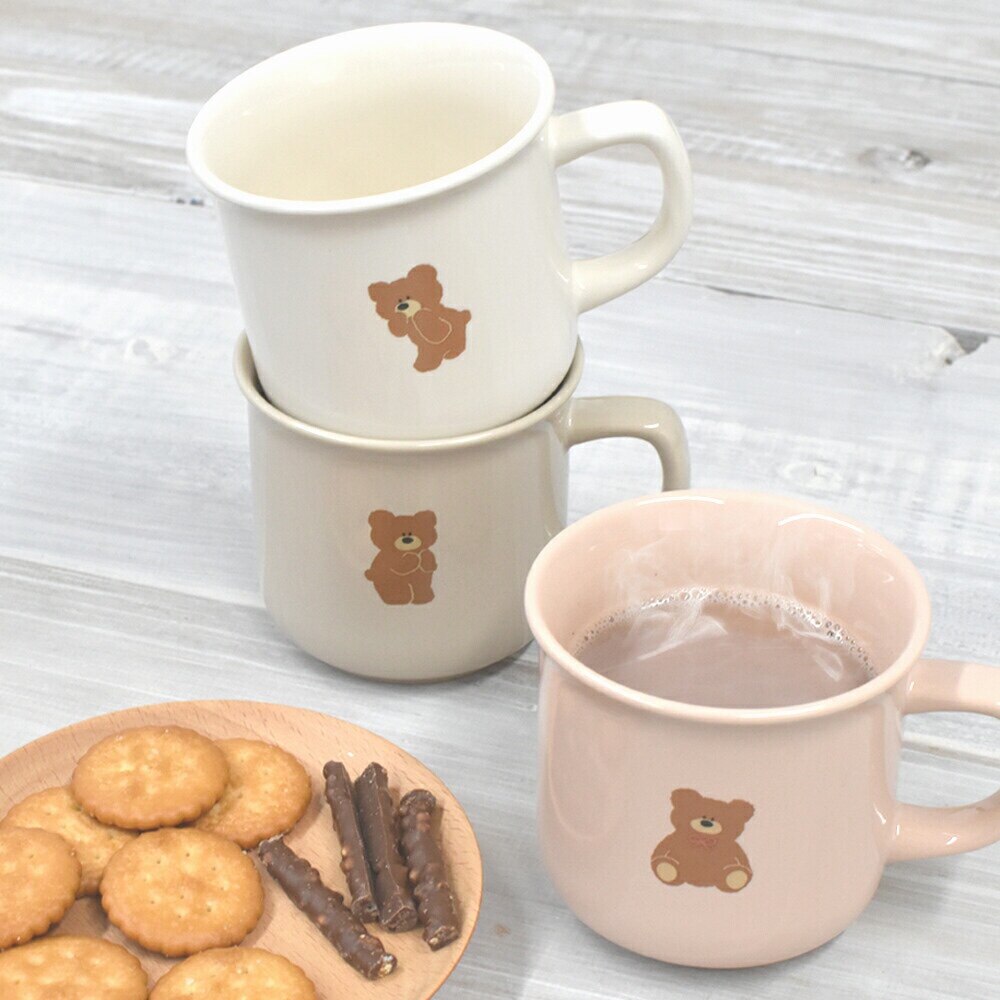 mokomokokumaマグ 230ml/ 日本製 マグカップ くま テディベア 韓国風