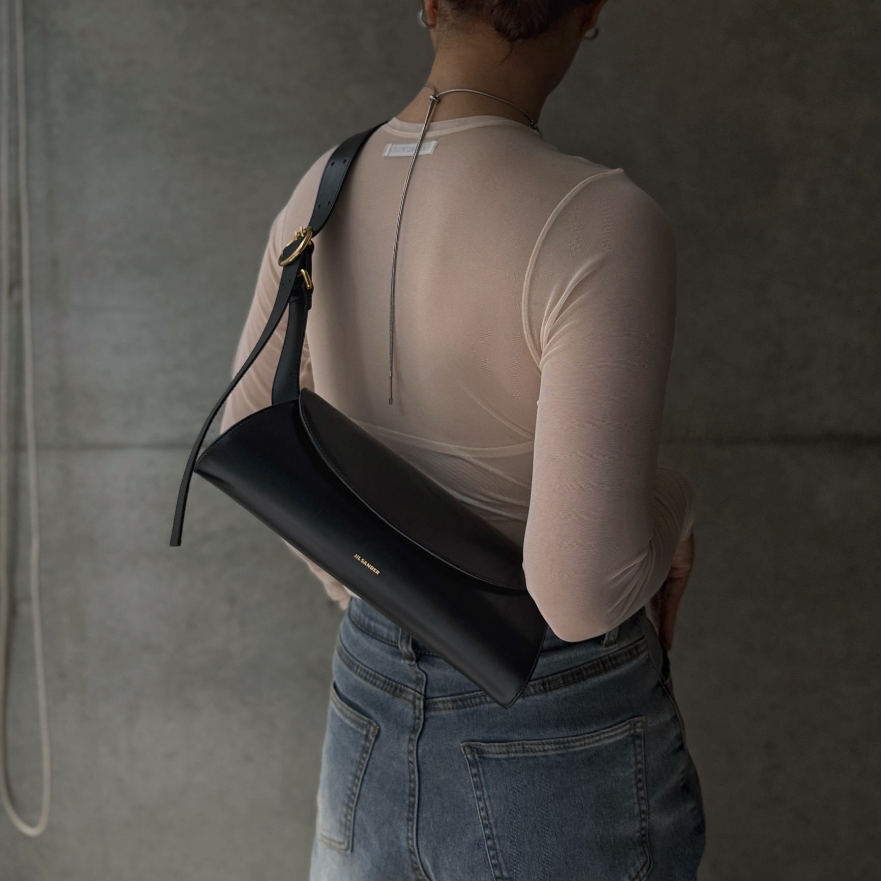 ジルサンダー JIL SANDER ショルダーバッグ ブラック レディース CANNOLO SMALL カンノーロ【返品送料無料】[2026AW]