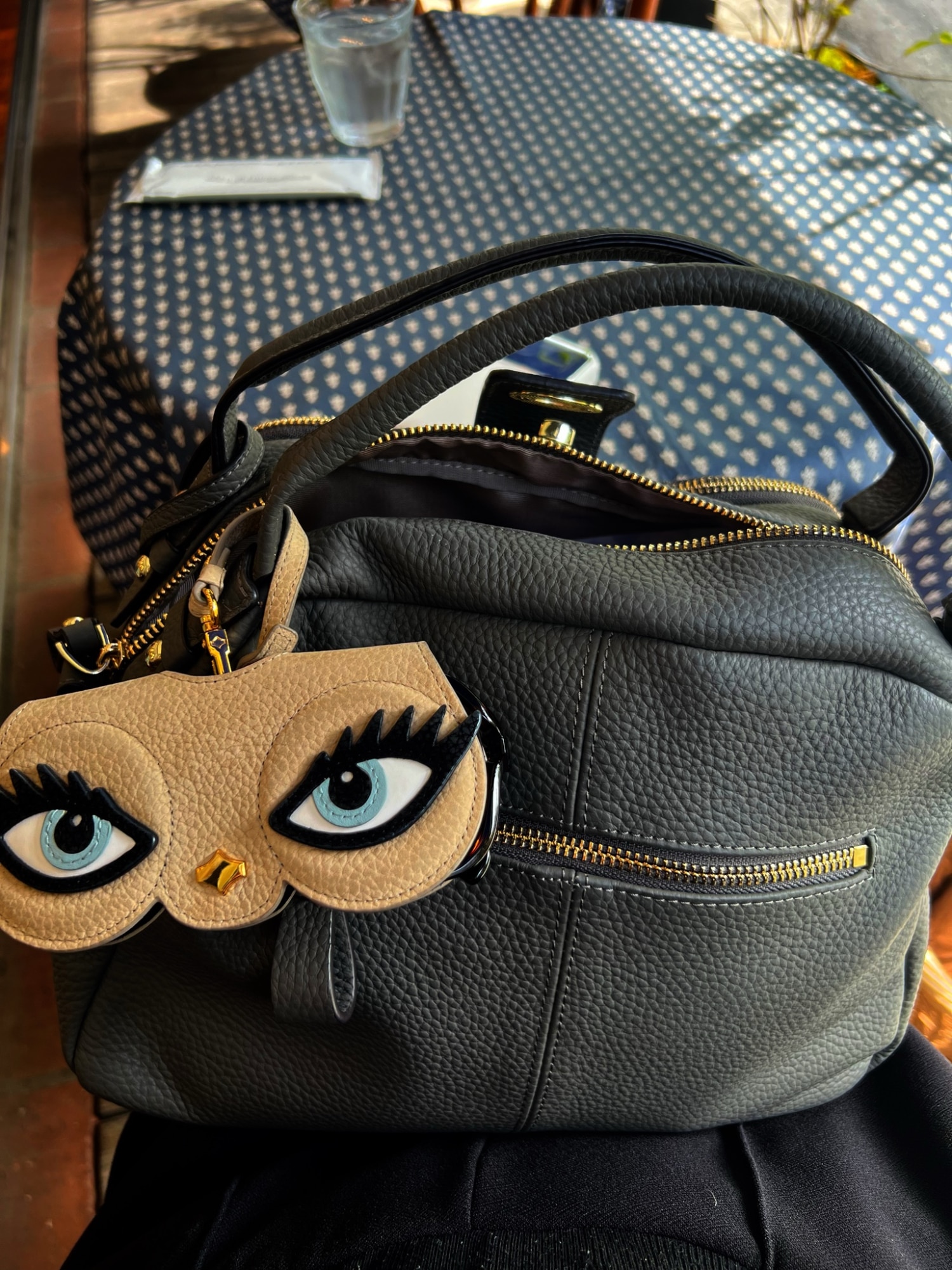 アニーディー メガネケース サングラスカバー ストラップ レザー 本革