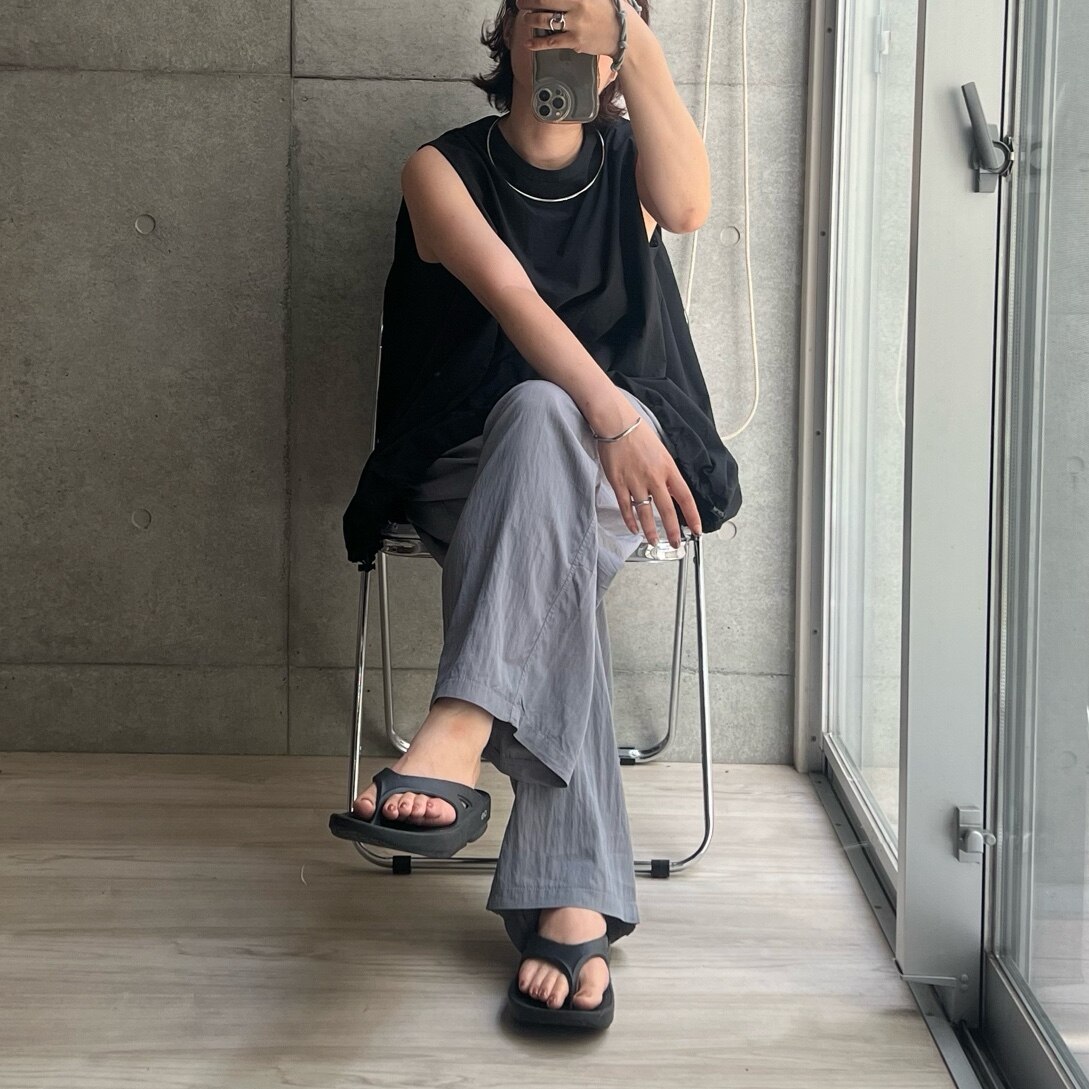 18%OFF【期間限定:6,390円→5,199円!】 ワイドパンツ レディース 涼感 パンツ ウエストゴム ウエスト紐 2タイプ 選べる丈 短め丈 普通丈 イージーパンツ ゆったり 体型カバー 薄手 軽量 カジュアル きれいめ 通勤 元祖冷感coolify【 ダブルタックワイドパンツ 】 - メイン画像 6